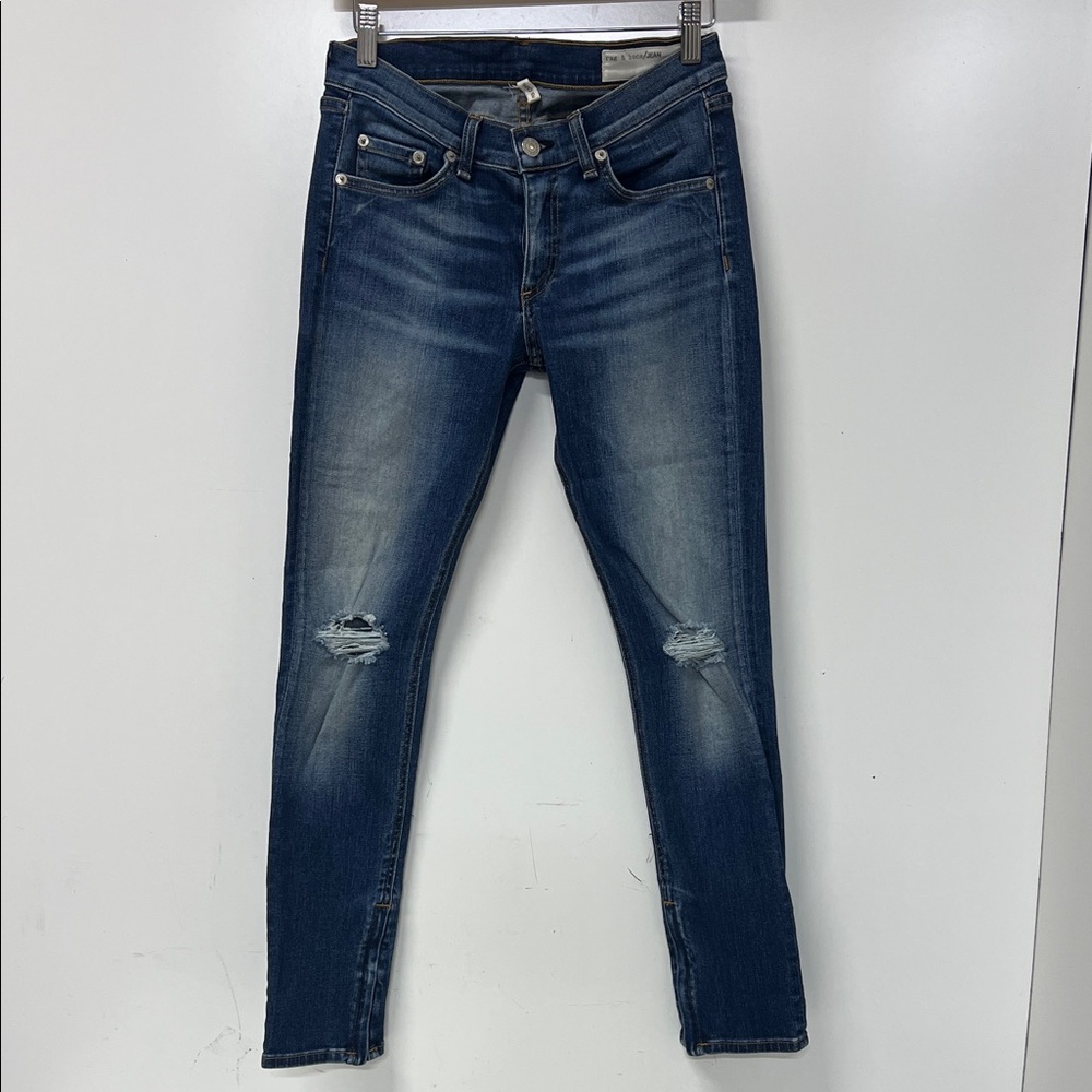 Rag & Bone Women's Zipper Capri Shredded, Distressed  Jeans, Size 27